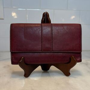 Coach Wallet Signature Stripe Leather Full Sized Wallet